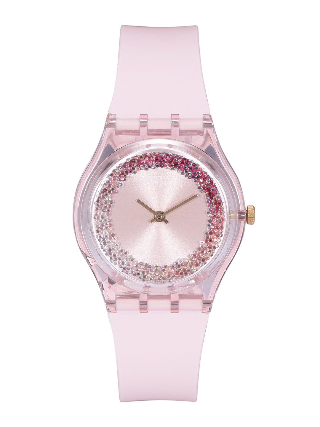 

Swatch SwatchEssentials Women Pink Water Resistant Analogue Watch GP164