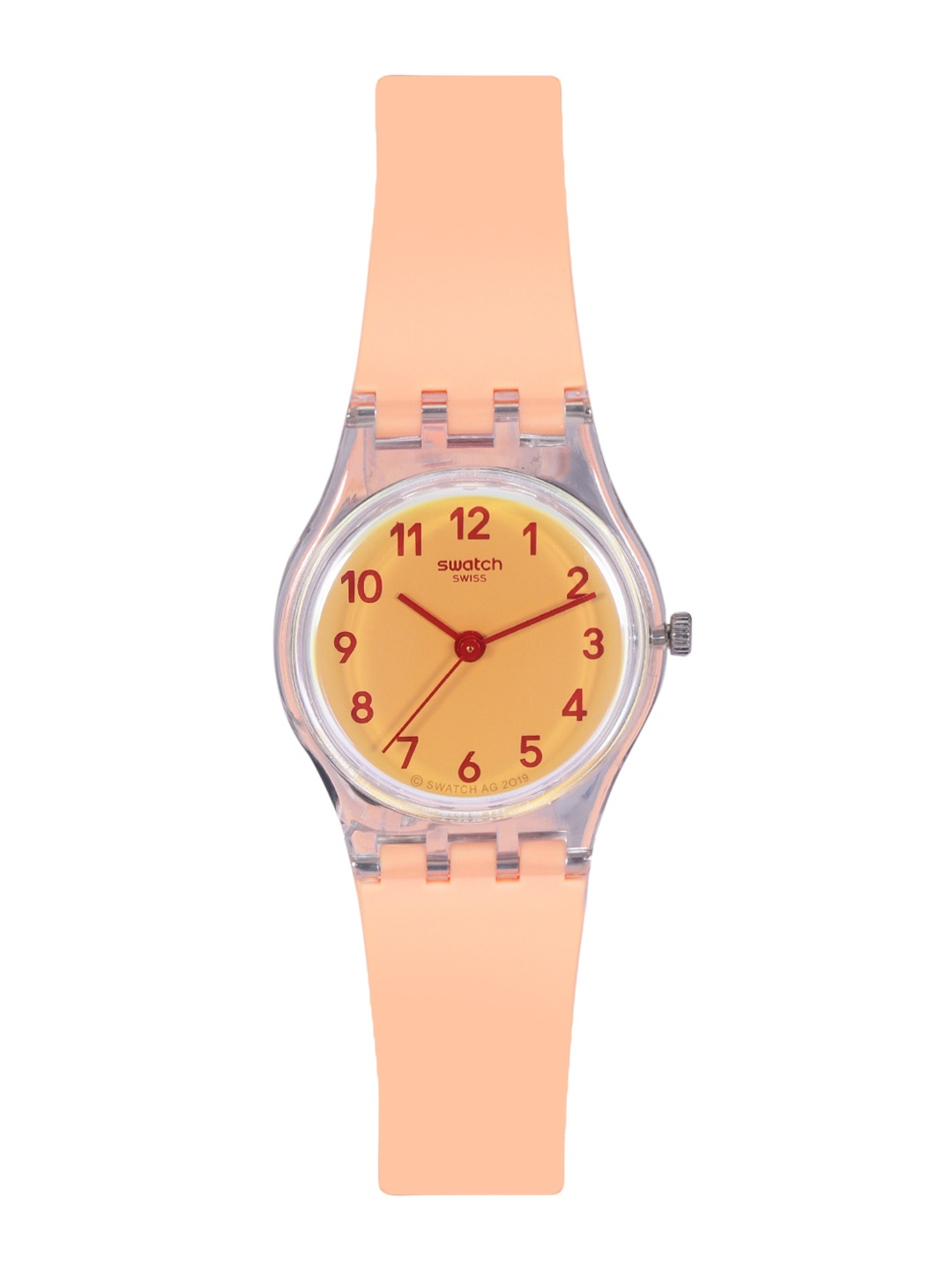 

Swatch Women Mustard Yellow Analogue Water Resistant Swiss Made Watch LK395
