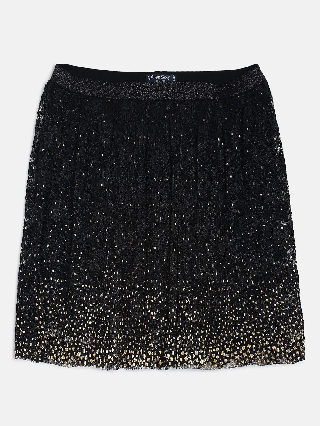 

Allen Solly Junior Girls Black Embellished Flared Skirt