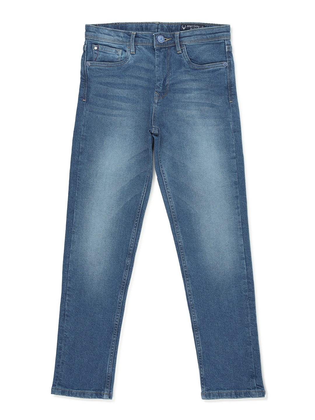 

Allen Solly Junior Boys Blue Regular Fit Mid-Rise Clean Look Stretchable Jeans