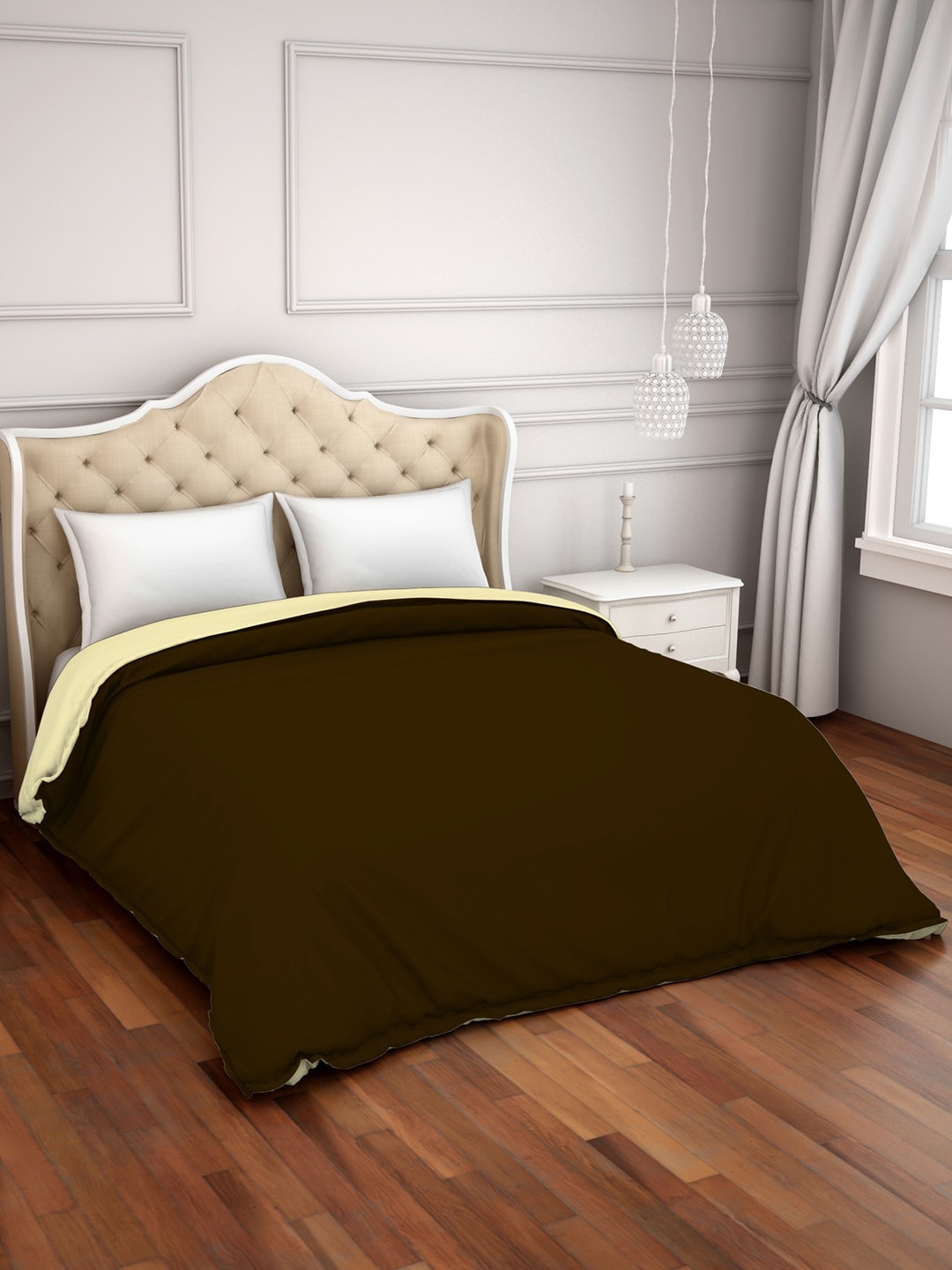 

SPACES Hygro Brown Solid AC Room 150 GSM Double Bed Comforter