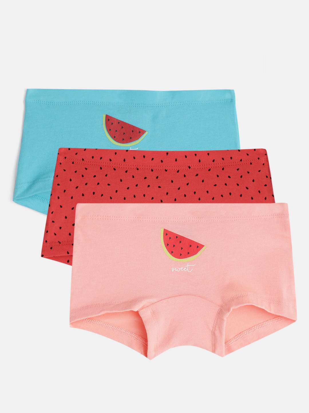 

mackly Girls Pack of 3 Boxer Briefs MB-10-2-4yrs, Turquoise blue