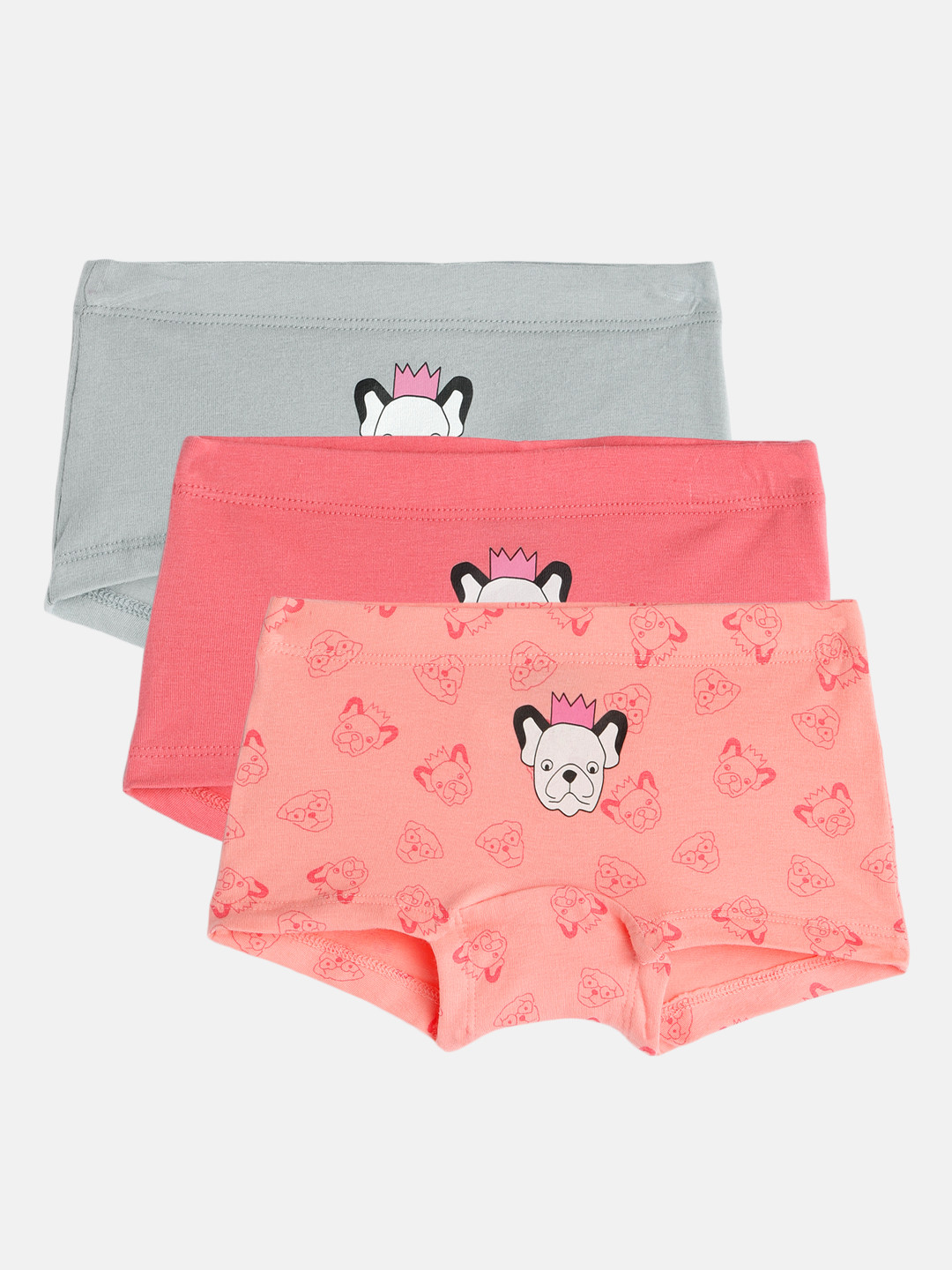 

mackly Girls Pack of 3 Boxer Briefs MB-08-2-4yrs, Pink