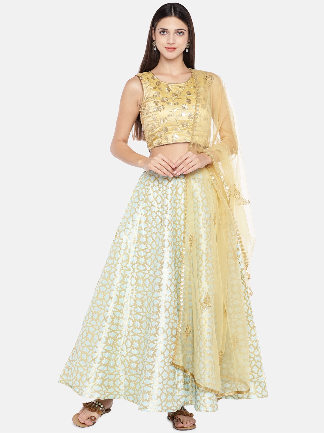 

Ethnicity Beige Embroidered Dupatta