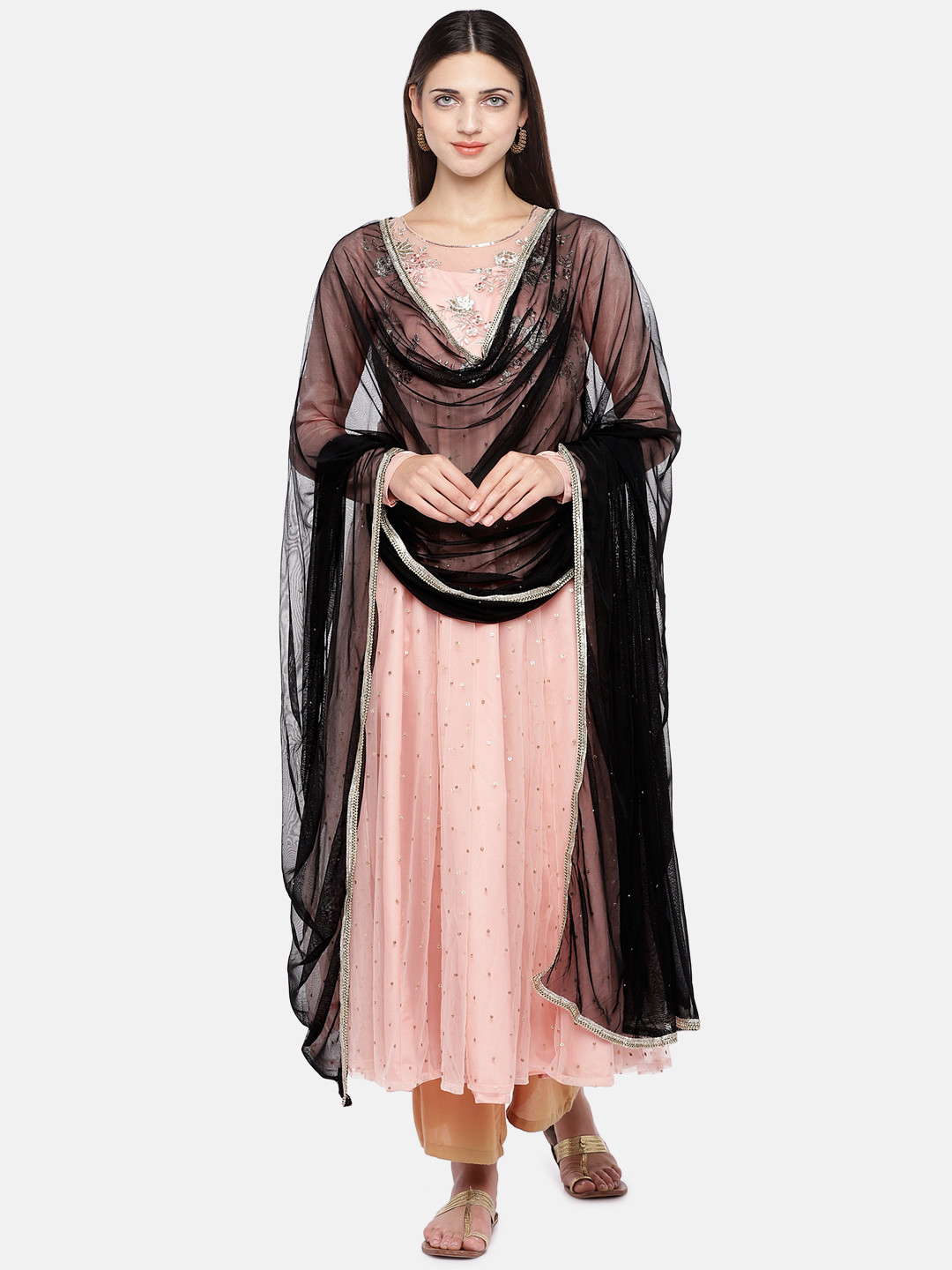 

Ethnicity Black Solid Dupatta