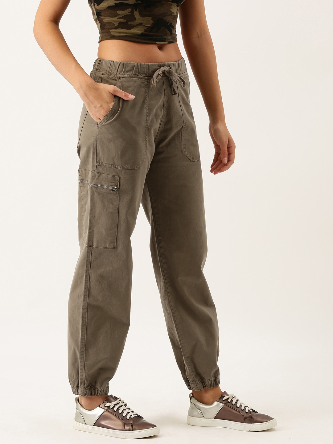 

Moda Rapido Women Brown Regular Fit Solid Joggers