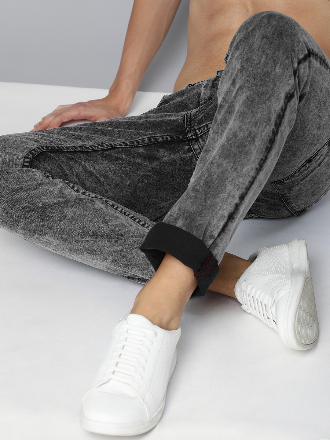

HERE&NOW Men Grey Skinny Fit Mid-Rise Clean Look Stretchable Jeans