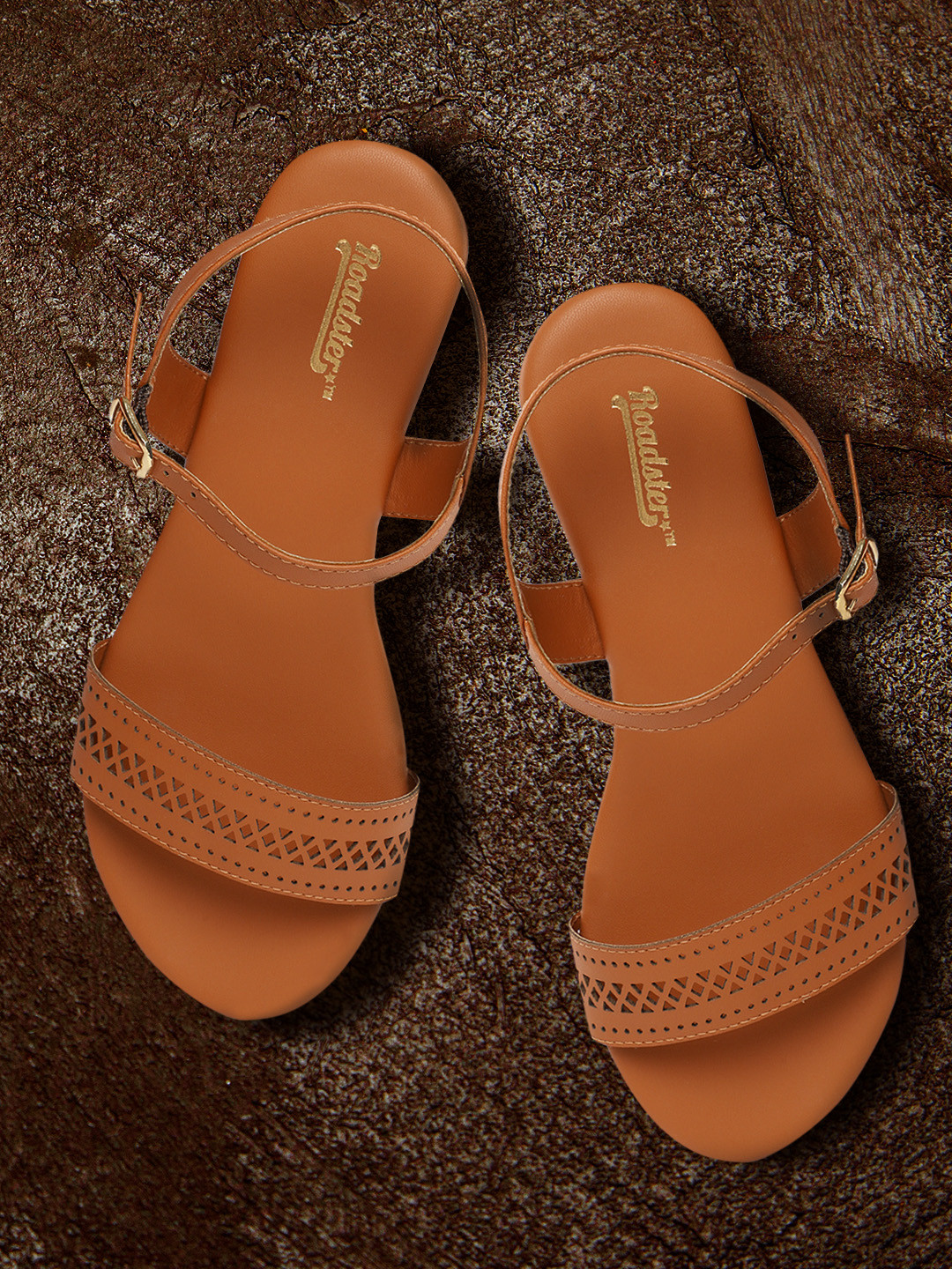 

Roadster Women Tan Brown Solid Open Toe Flats