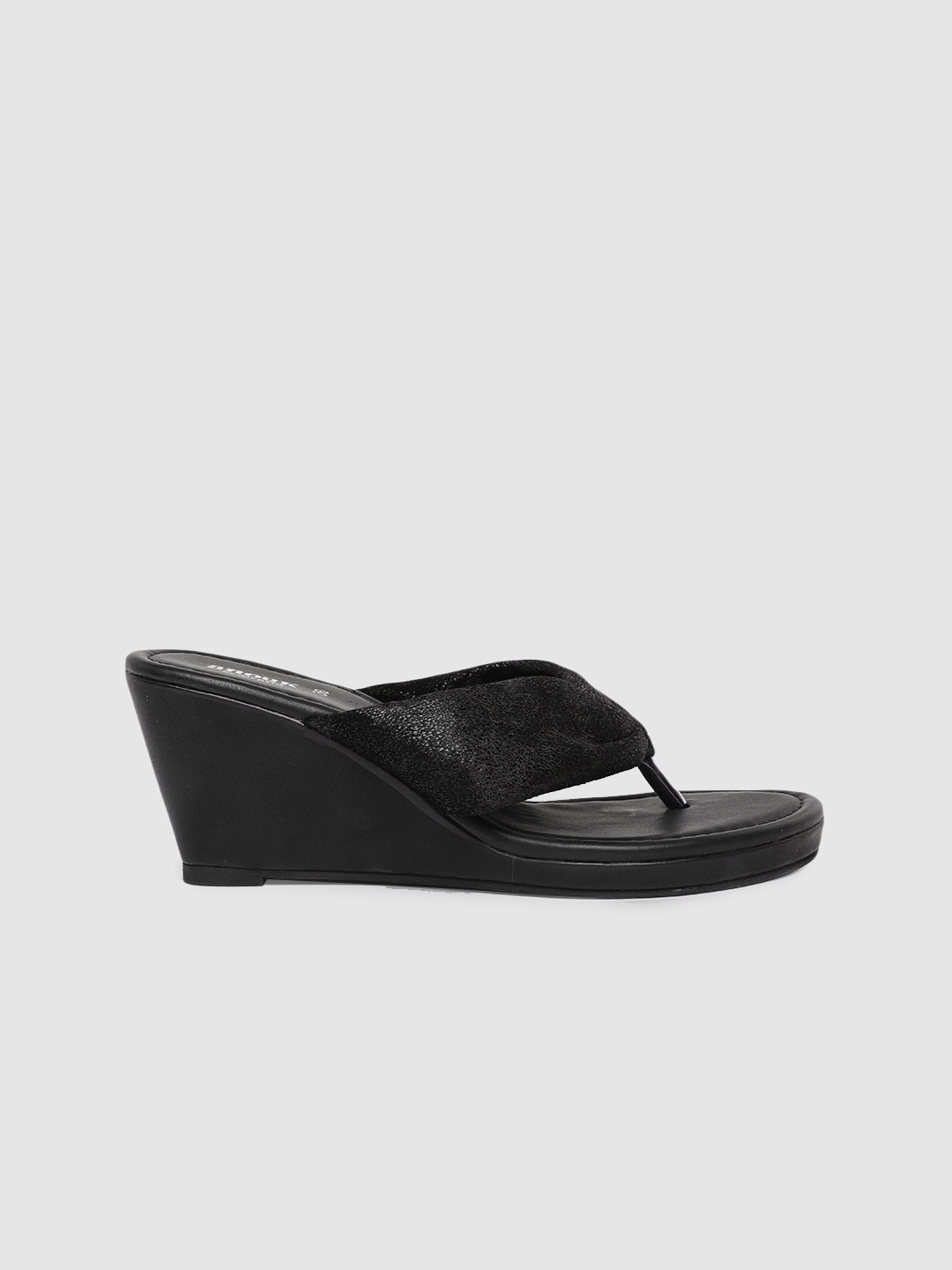 

Anouk Women Black Solid Sandals