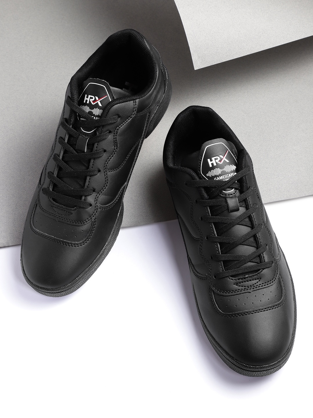 

HRX by Hrithik Roshan Men Black Solid Gamescape Sneakers