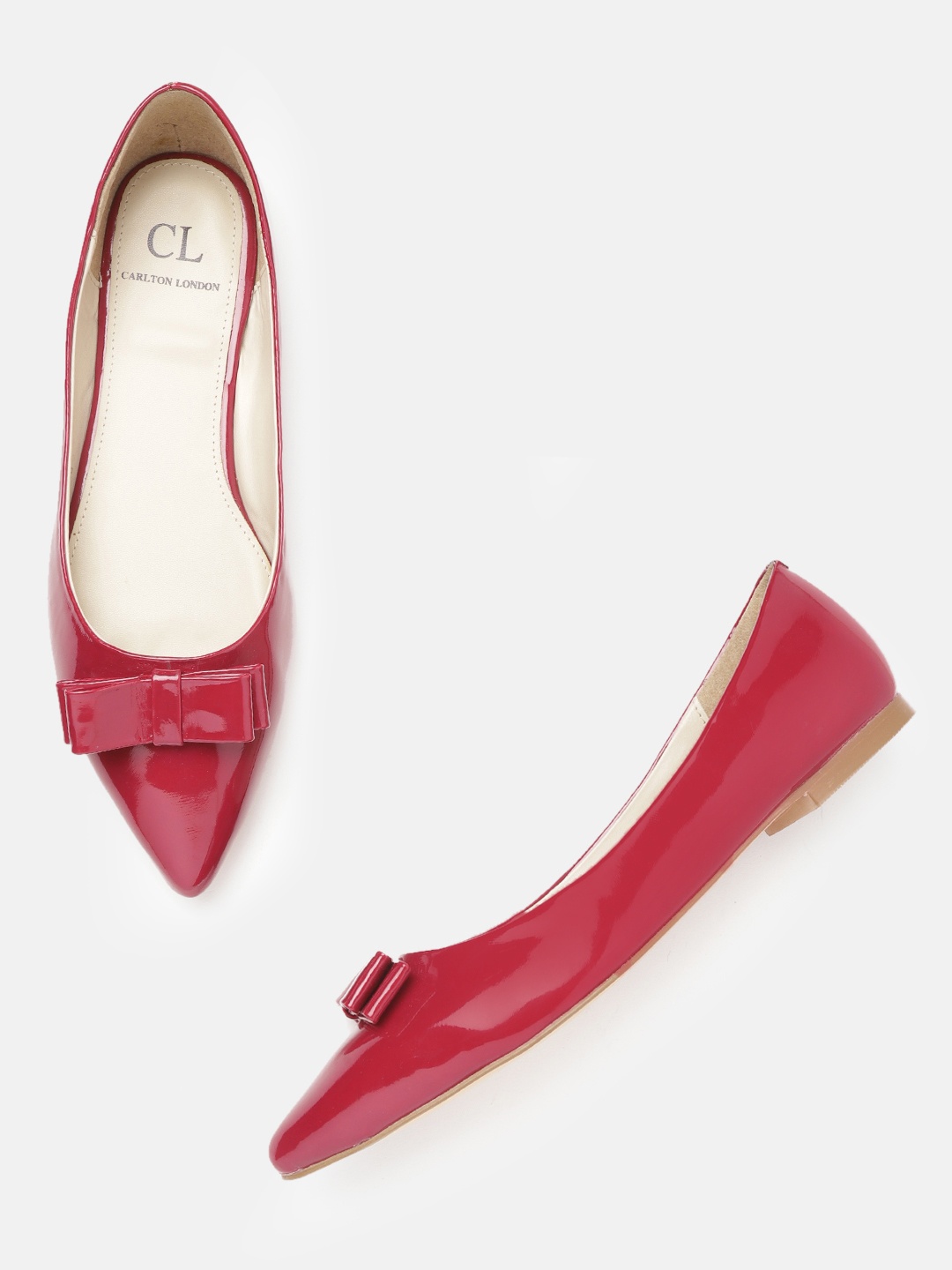 

Carlton London Women Maroon Solid Ballerinas