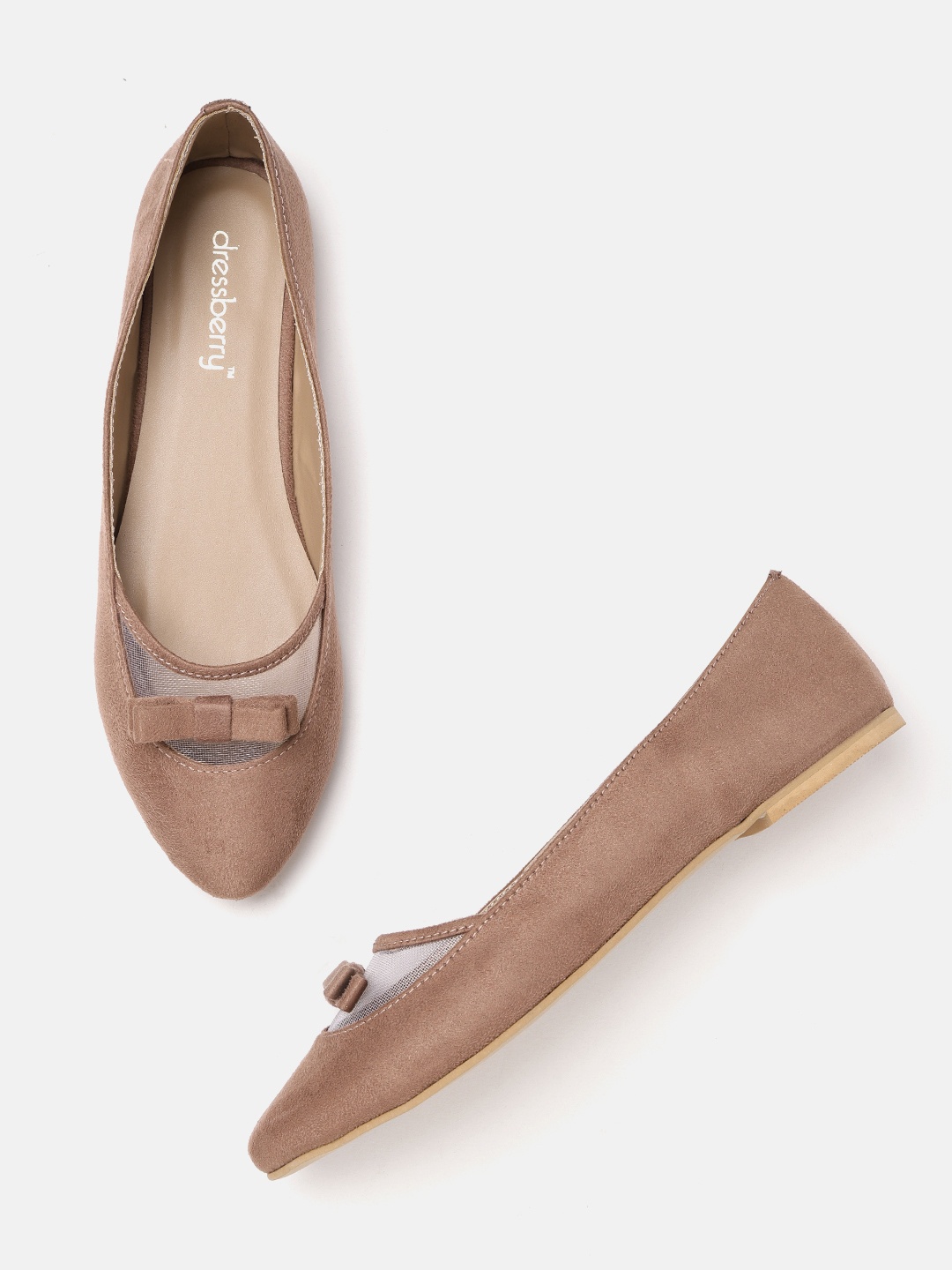 

DressBerry Women Brown Solid Ballerinas