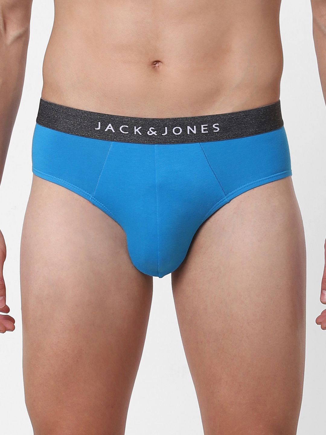 

Jack & Jones Men Blue Solid Briefs 2114341001