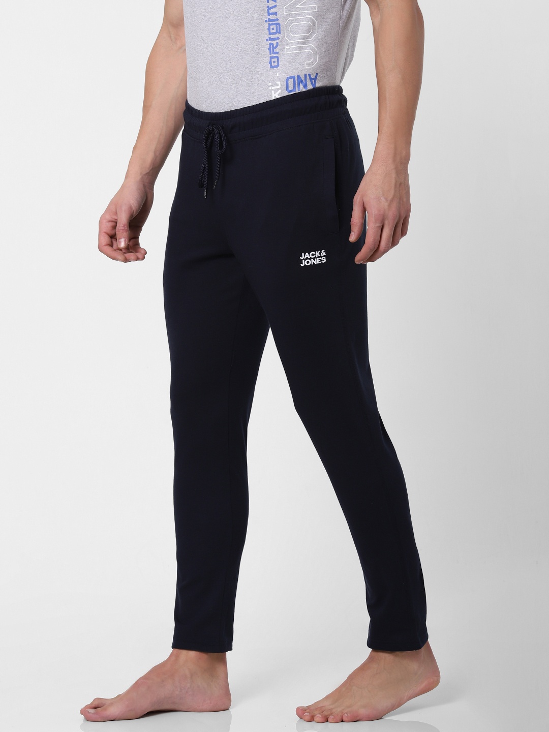 

Jack & Jones Men Navy Blue Solid Straight Fit Lounge Pants