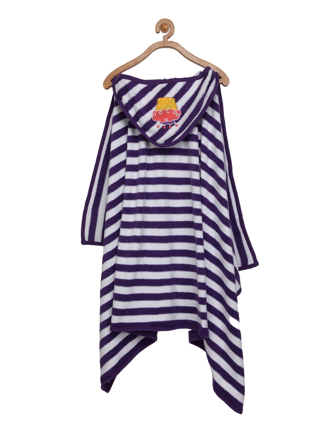 

My Milestones Unisex Infant Purple & White Striped 380GSM Hooded Bath Towel Wrap