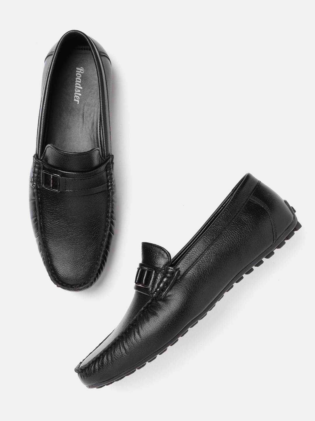 

Roadster Men Black Driving Shoes