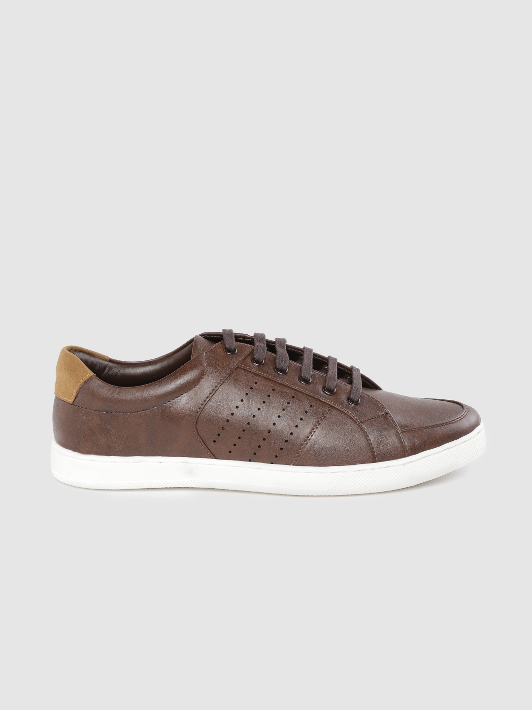 

Roadster Men Coffee Brown Perforated Detail Sneakers