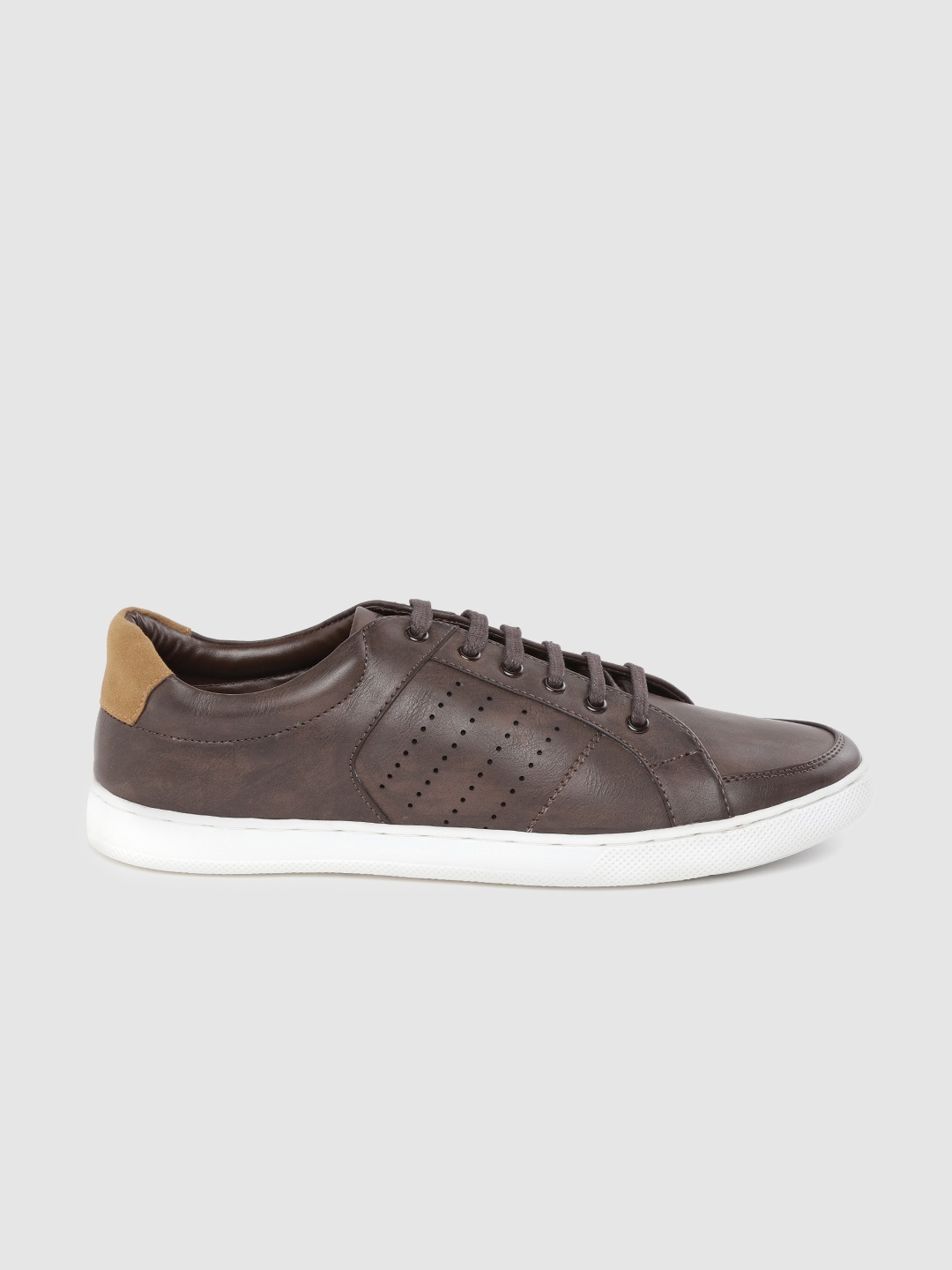 

Roadster Men Coffee Brown Perforated Detail Sneakers