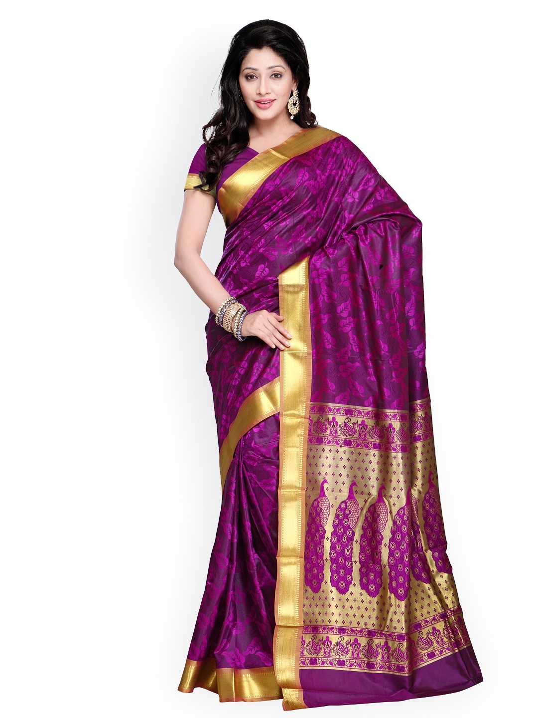 

Varkala Silk Sarees Purple Jacquard & Art Silk Traditional Saree