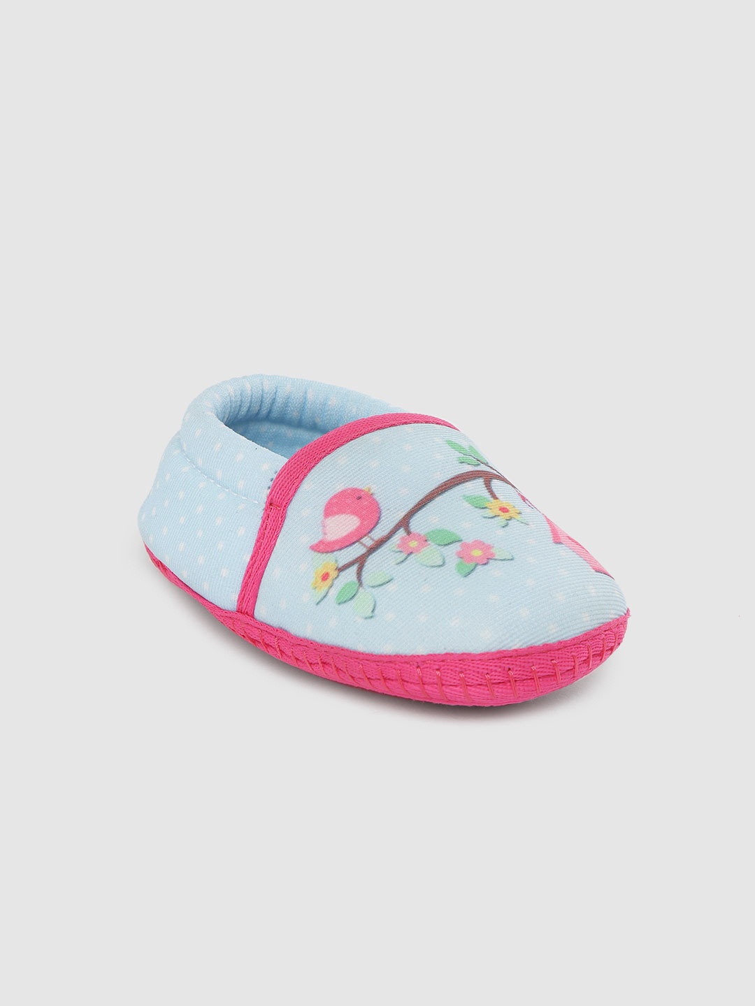 

TOOTSIES by KazarMax Girls Blue & Pink Printed Booties