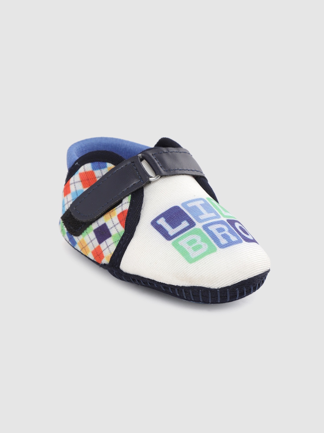 

TOOTSIES by KazarMax Boys White & Blue Printed Booties