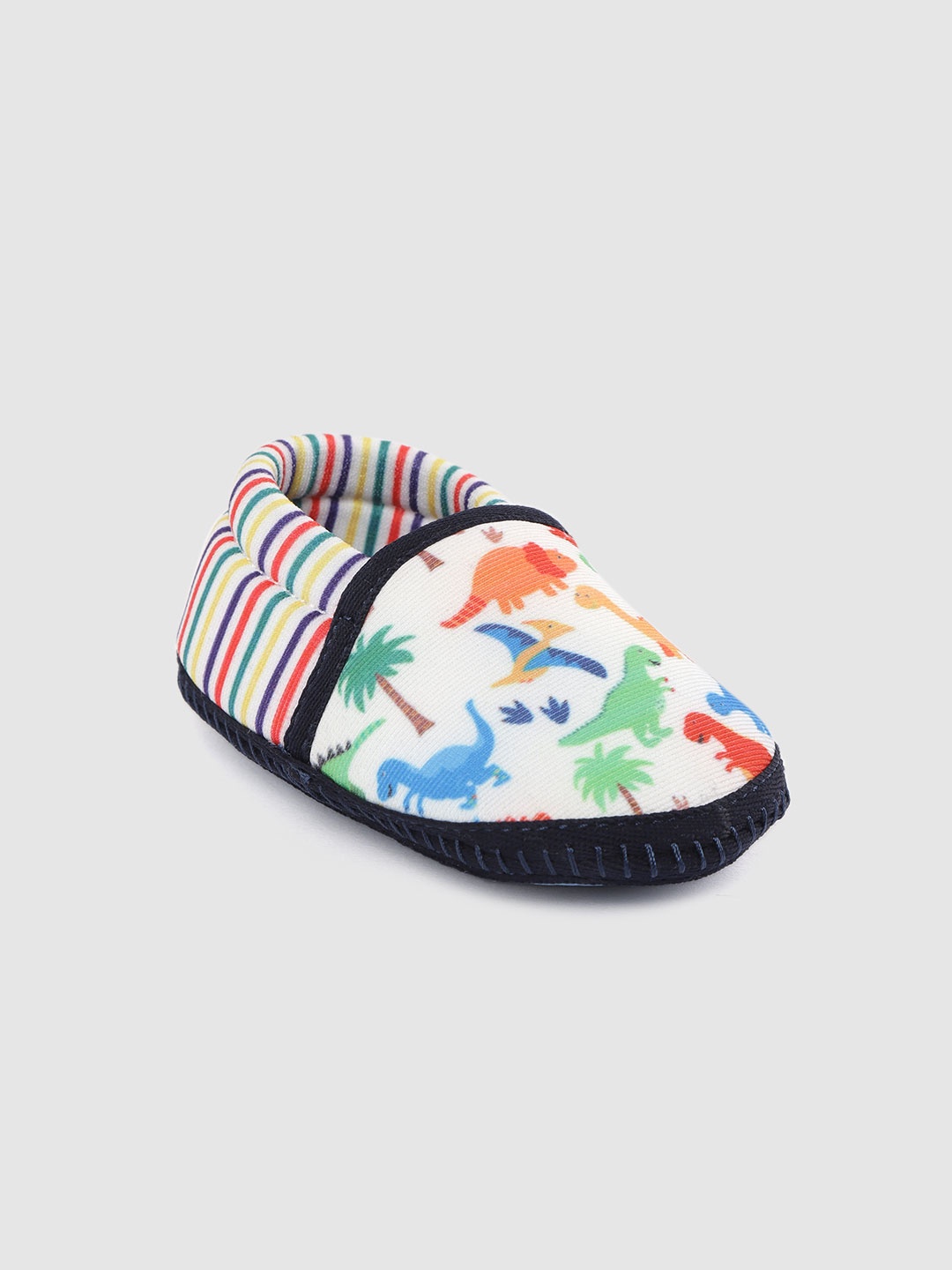 

TOOTSIES By KazarMax Boys White & Orange Printed Booties