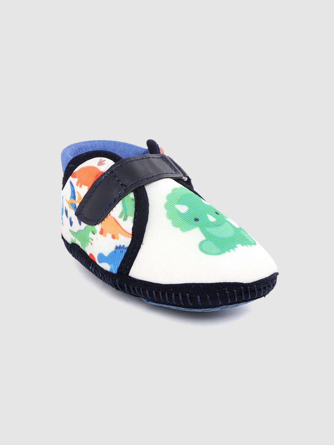 

TOOTSIES by KazarMax Boys White & Blue Printed Booties