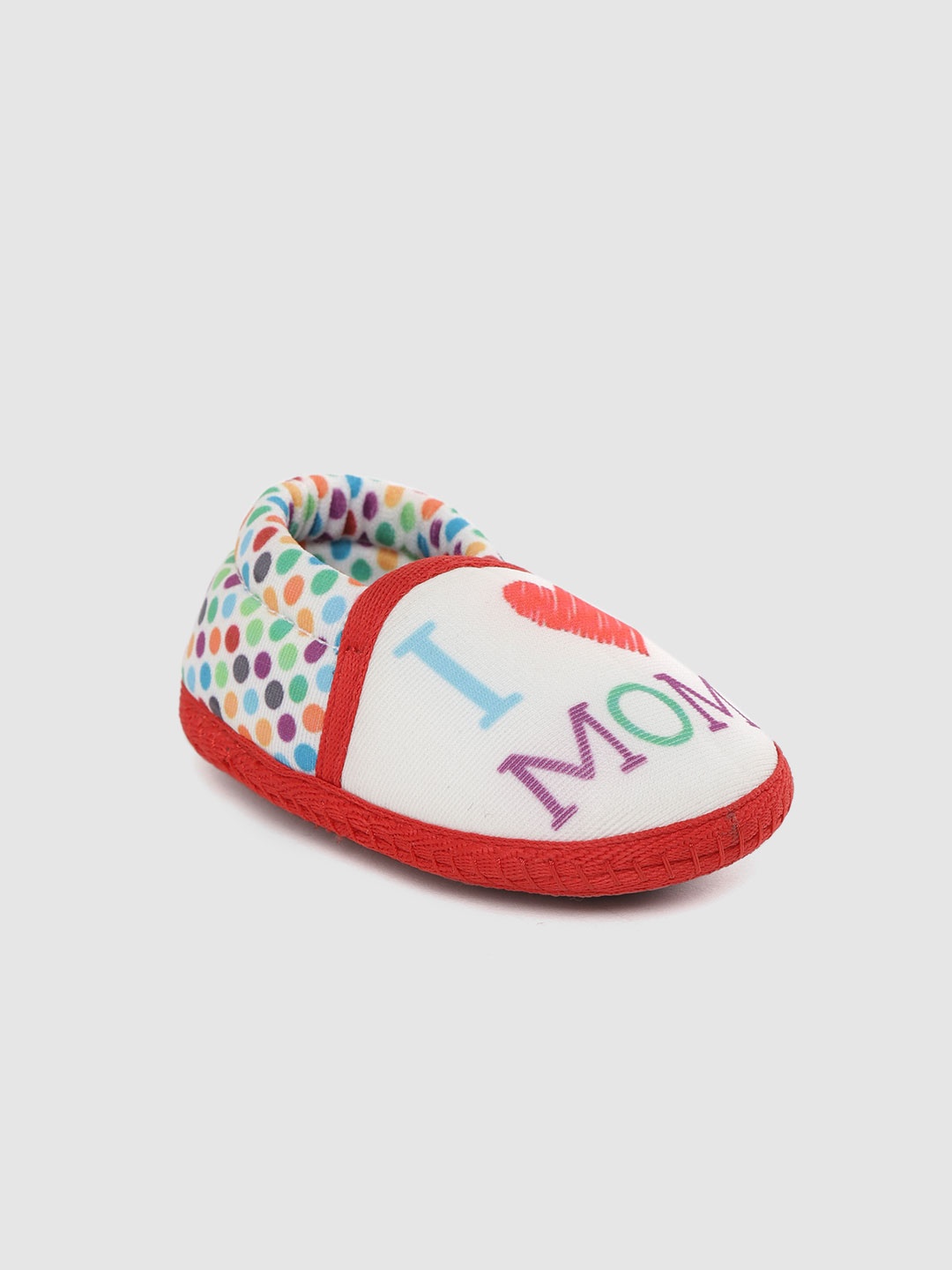 

TOOTSIES By KazarMax Boys White & Red Printed Booties