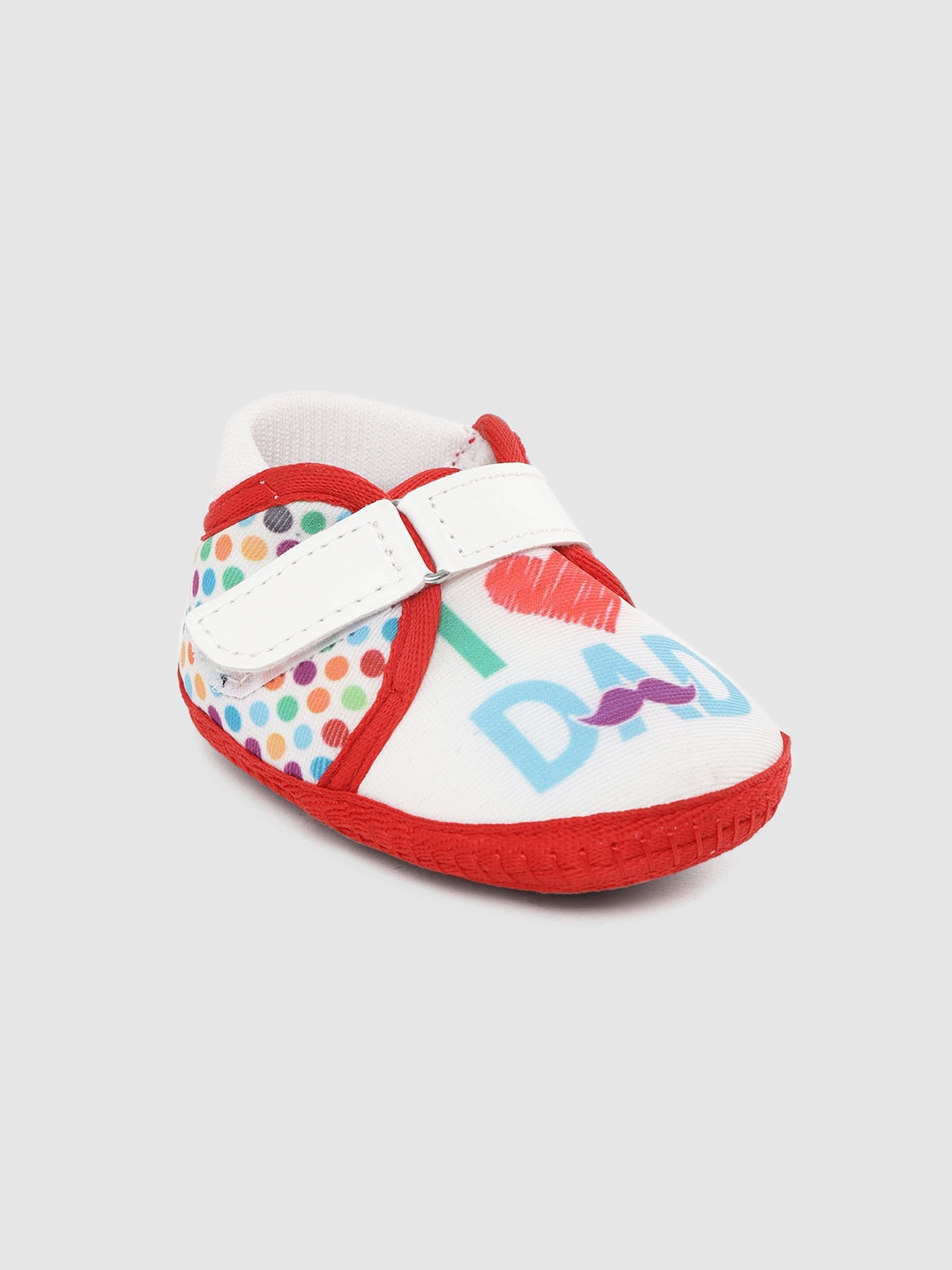 

TOOTSIES By KazarMax Boys White & Red Printed Booties