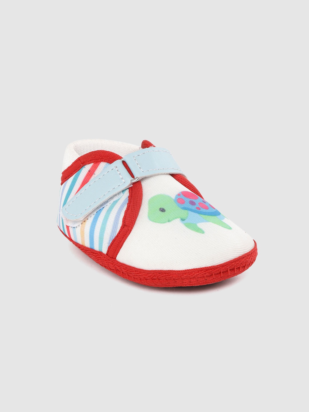 

TOOTSIES by KazarMax Boys White & Orange Printed Booties