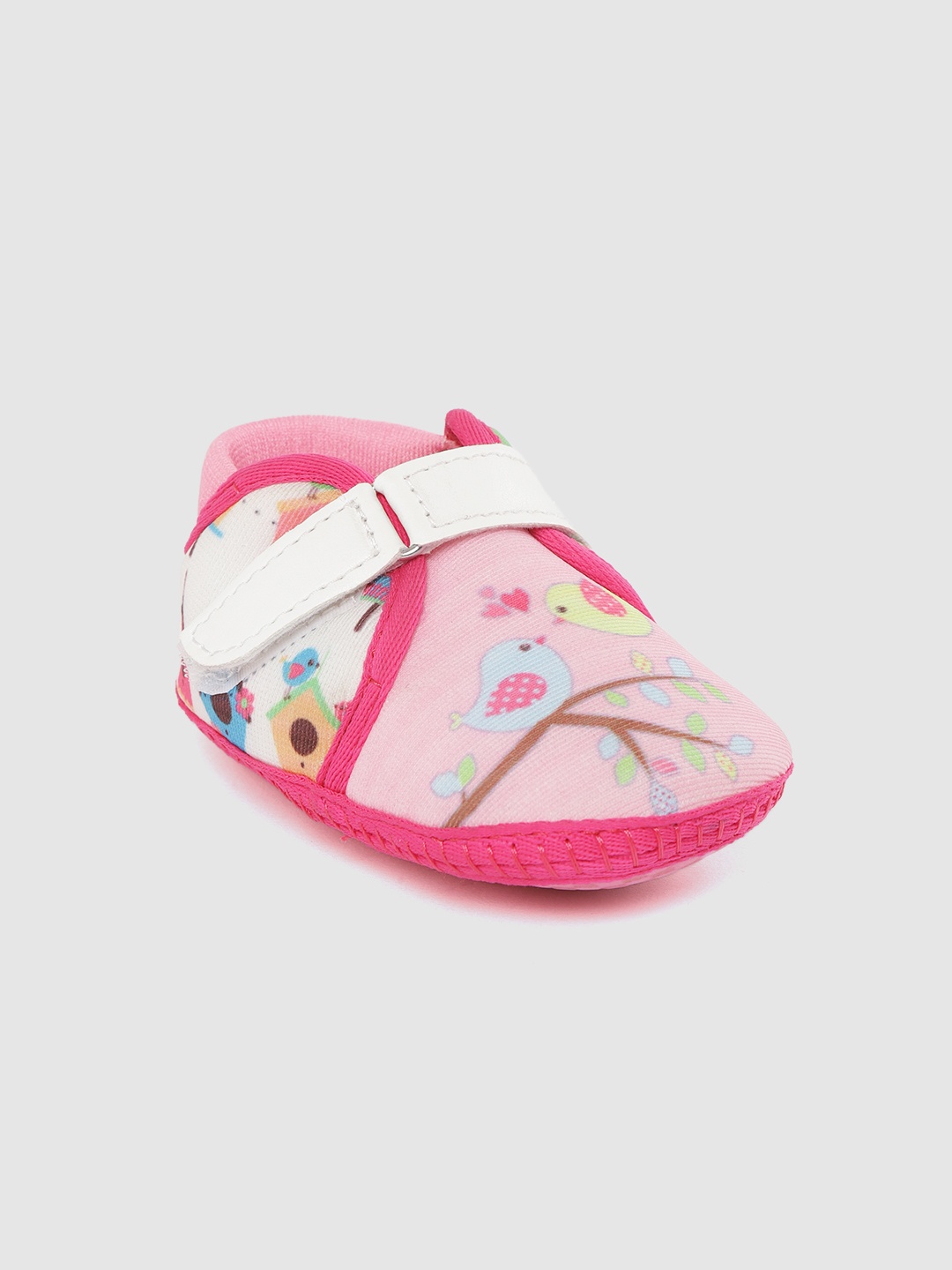 

TOOTSIES by KazarMax Girls Pink & White Printed Booties
