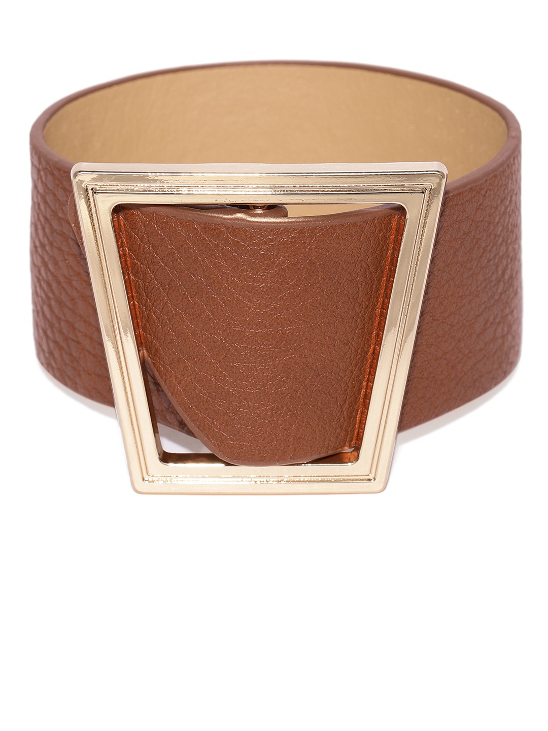 

Blisscovered Tan Brown PU Handband Cuff Bracelet