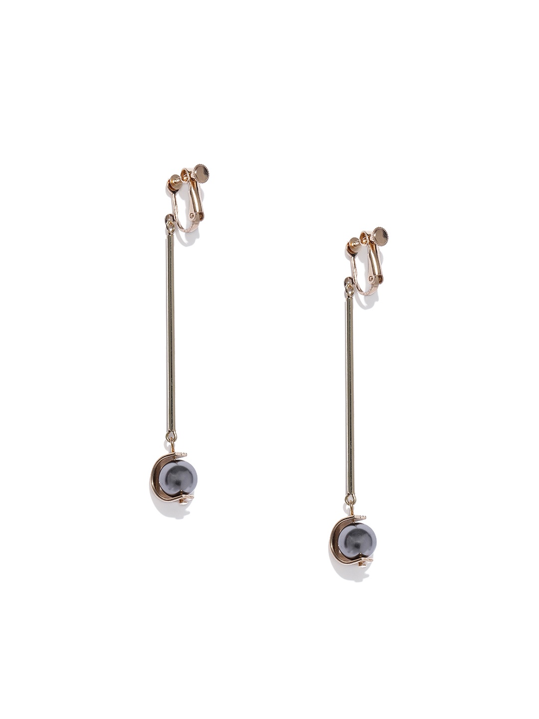 

Blisscovered Rose Gold & Grey Spherical Drop Earrings