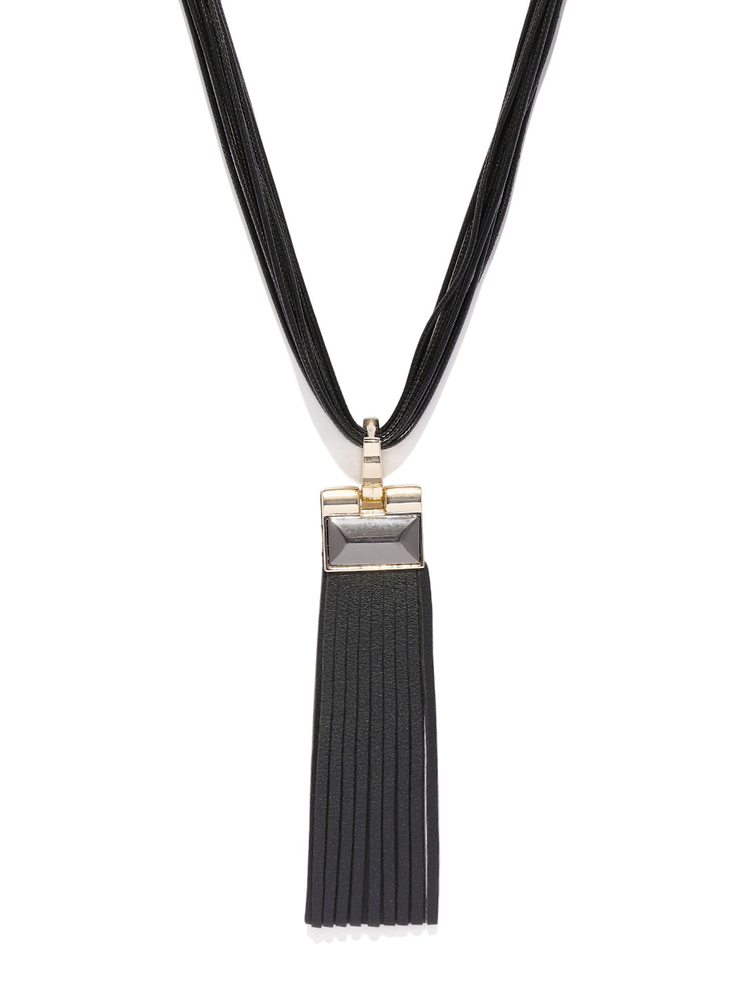 

Blisscovered Women Black Tasseled Necklace