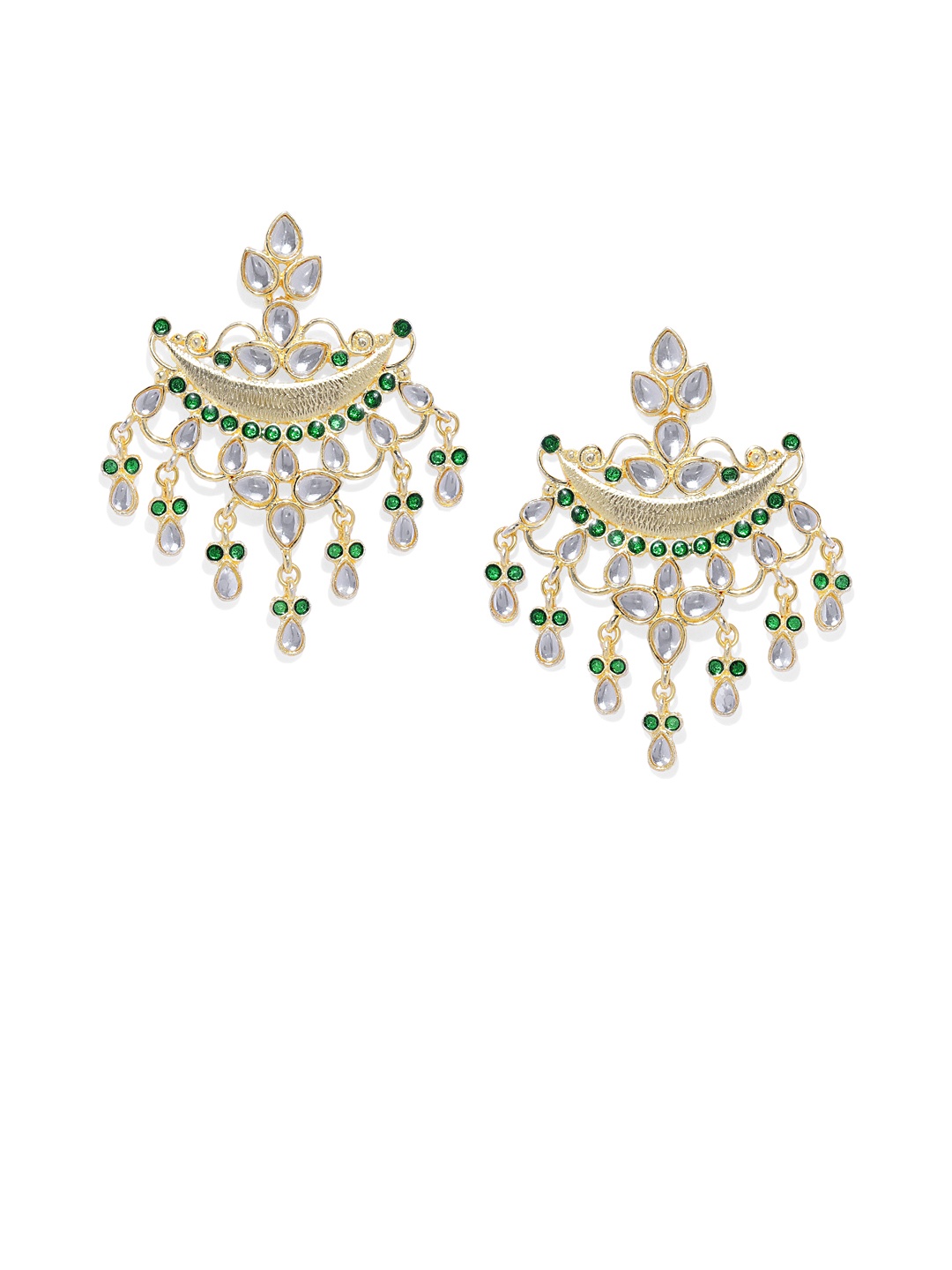 

AccessHer Gold-Toned & White Enamelled Classic Chandbalis