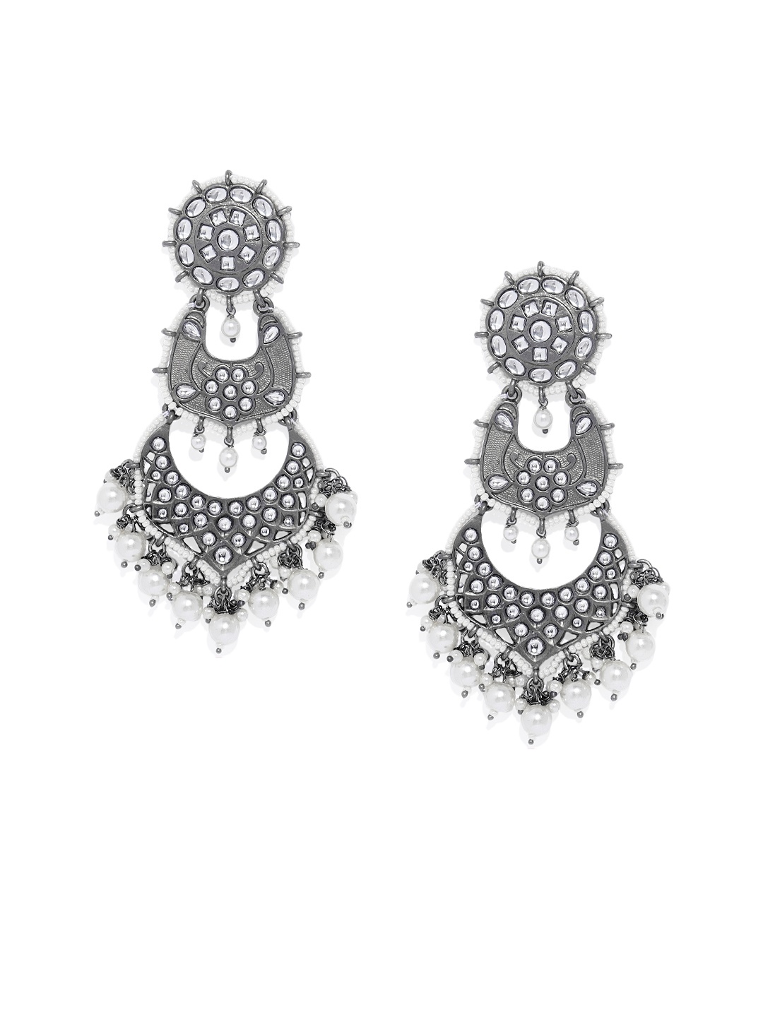 

AccessHer Silver Plated Afghan Classic Chandbalis