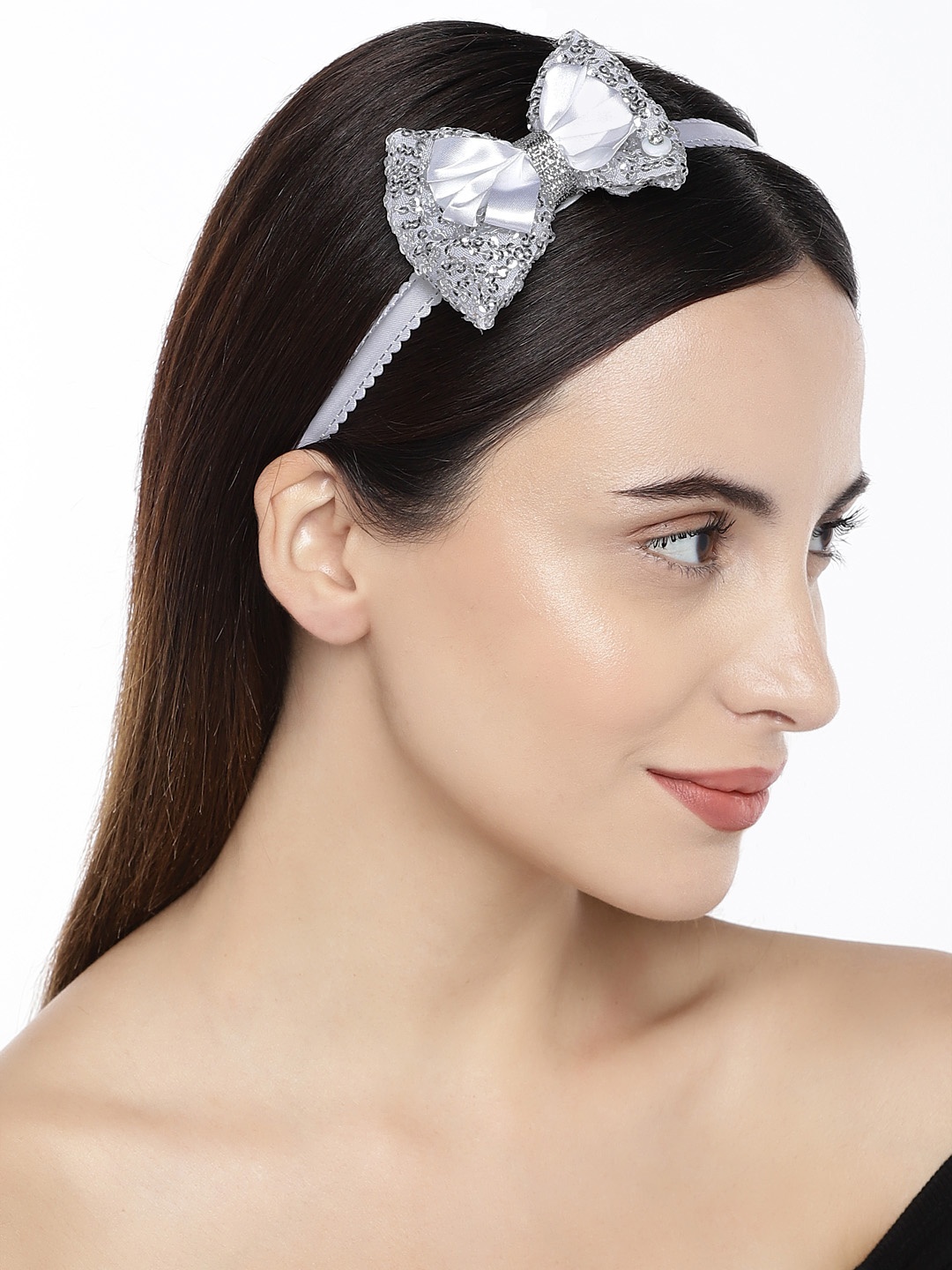 

AccessHer Silver-Toned Embellished Hairband