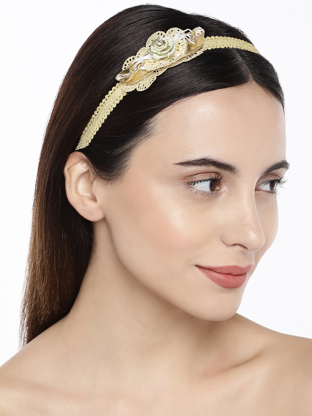 

AccessHer Gold-Toned Embellished Hairband