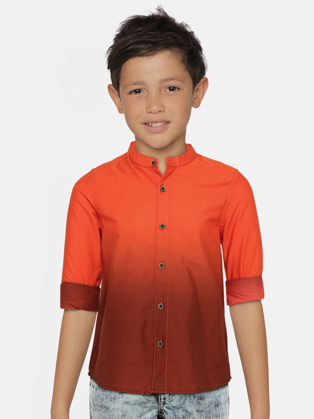 

Pepe Jeans Boys Red Regular Fit Self Design Casual Shirt