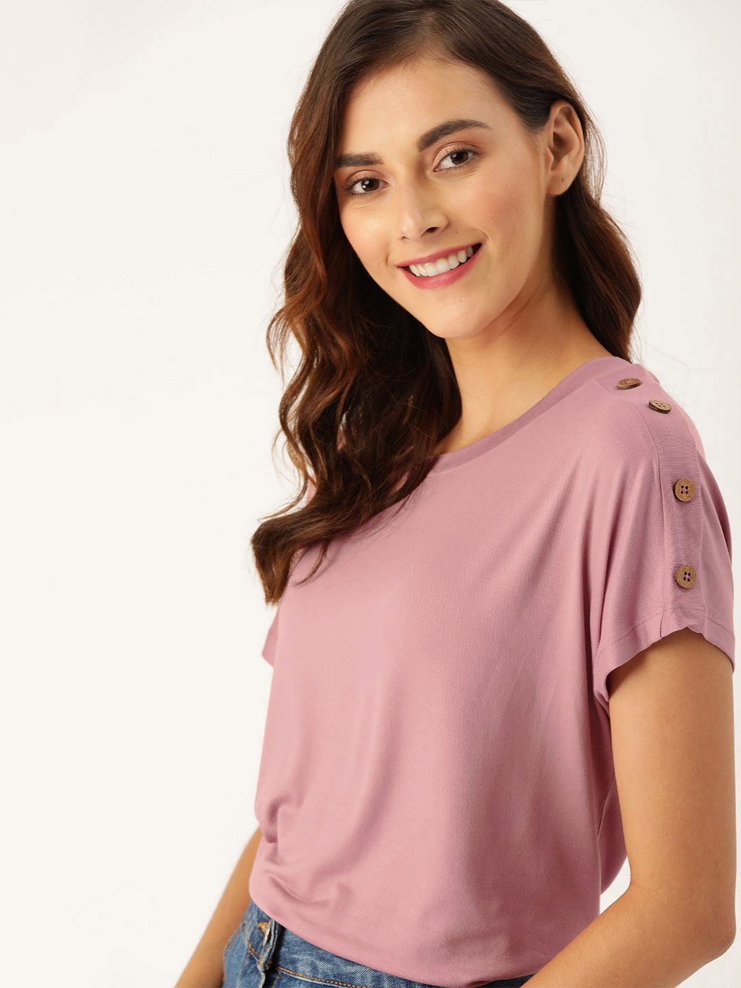 

DressBerry Women Pink Solid Top