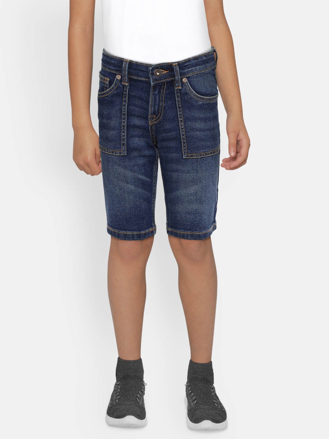 

Pepe Jeans Boys Blue Washed FOXY Regular Fit Denim Shorts