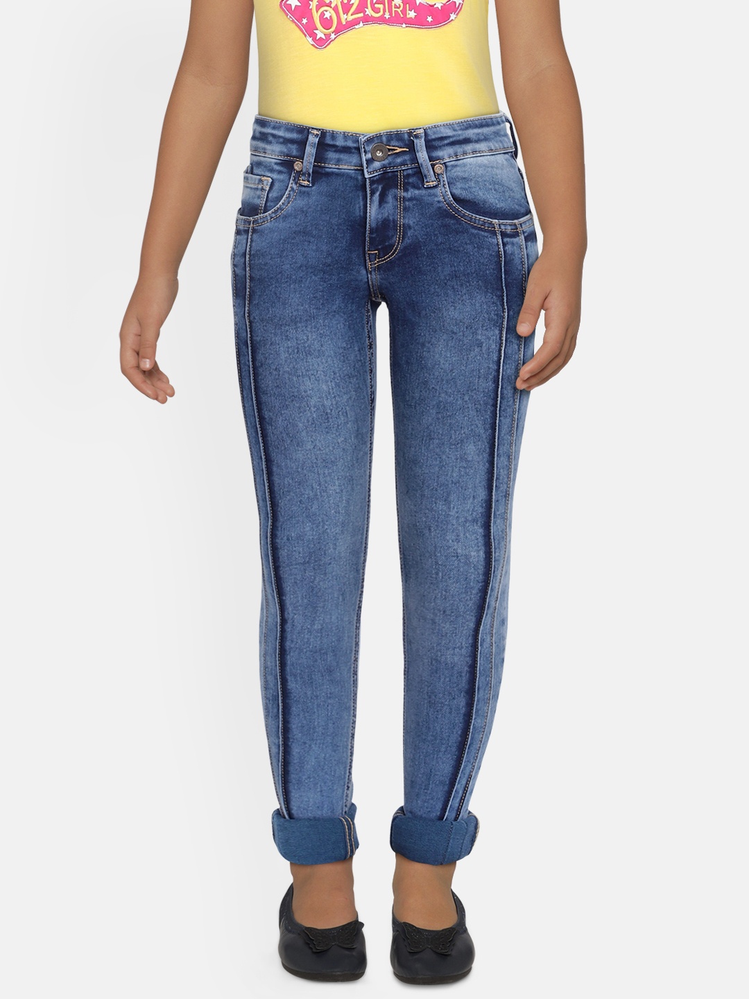 

Pepe Jeans Girls Blue EMMA IP Regular Fit Mid-Rise Clean Look Stretchable Jeans