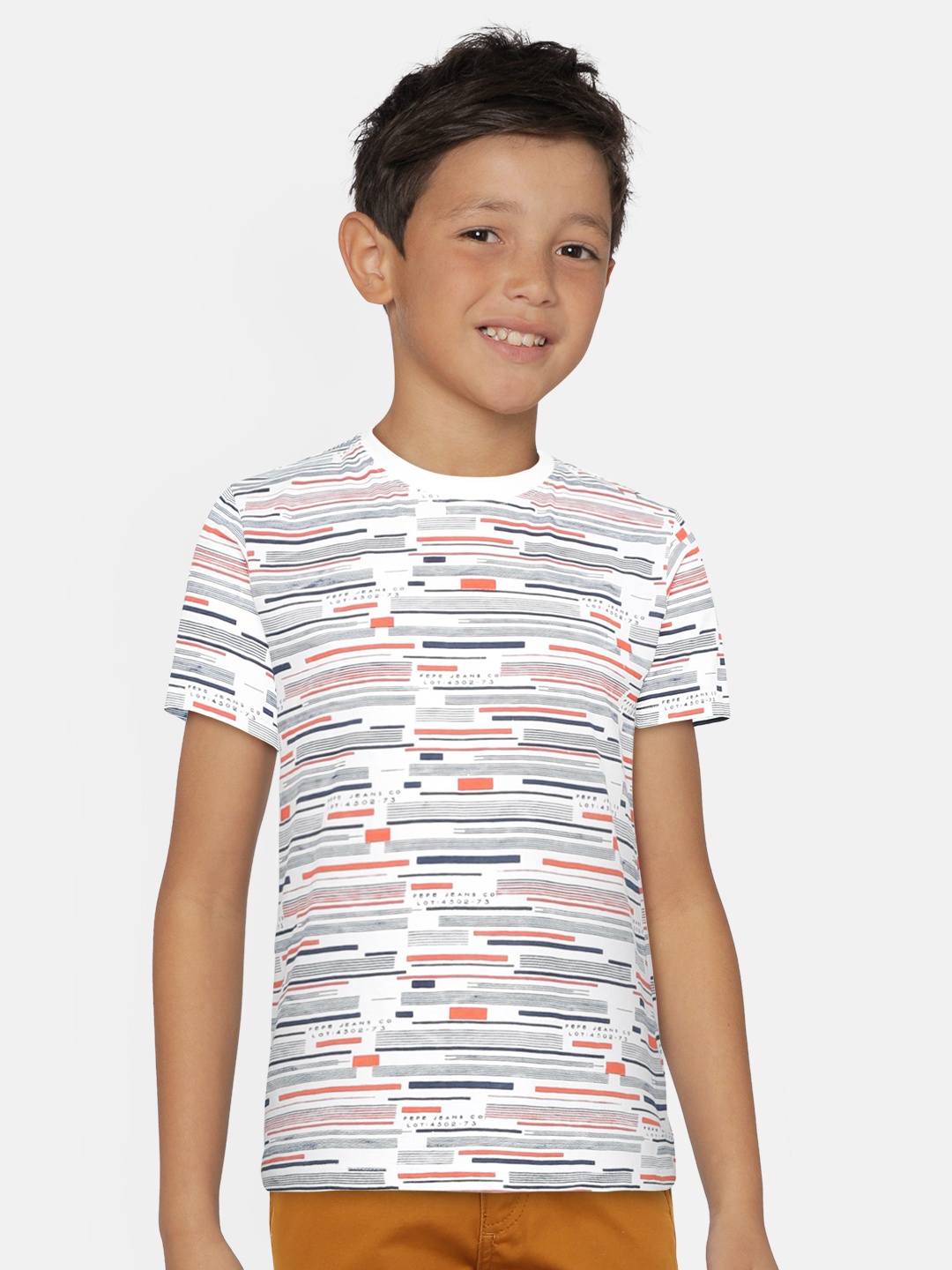 

Pepe Jeans Boys White Printed Round Neck T-shirt