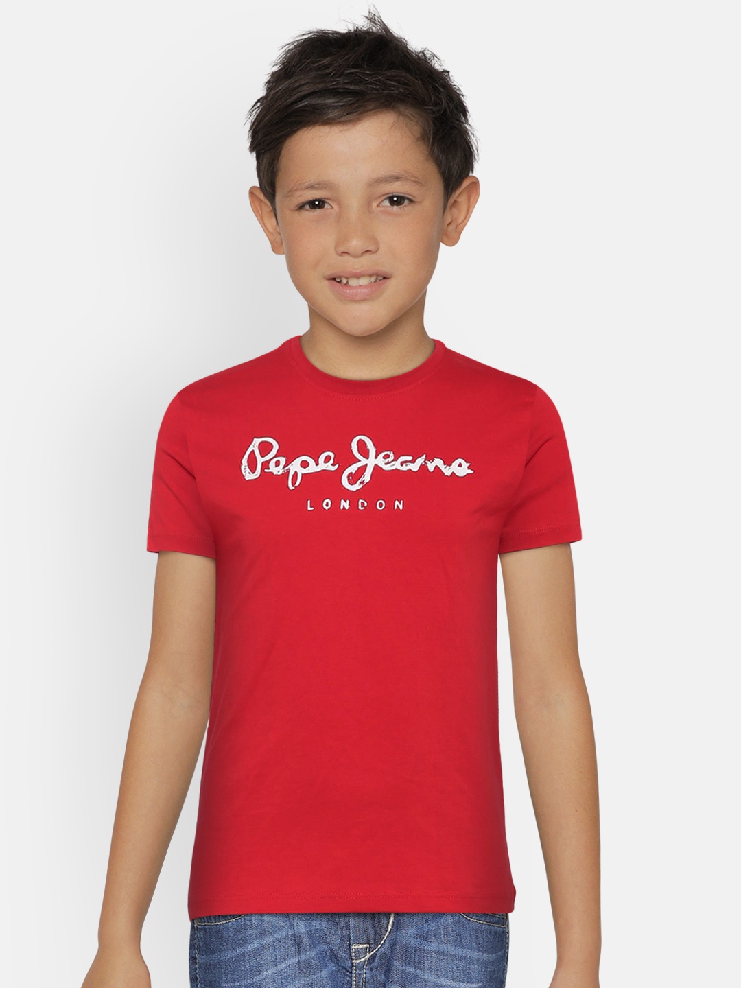 

Pepe Jeans Boys Red Printed Round Neck T-shirt