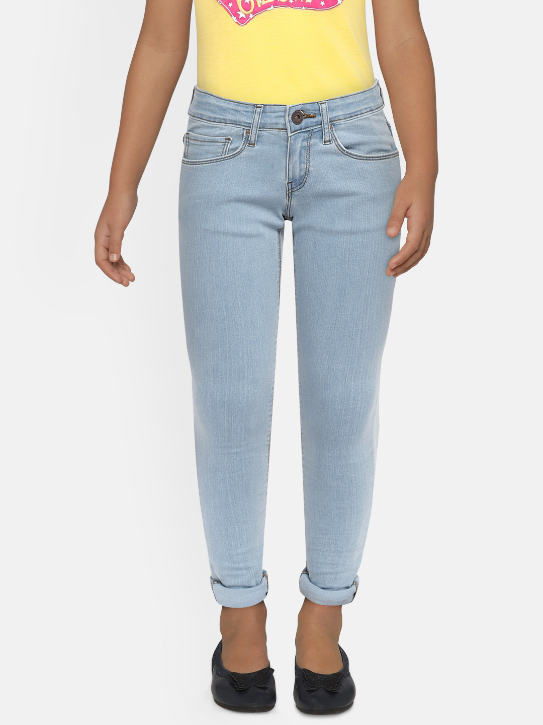 

Pepe Jeans Girls Blue Tapered Fit MARINO IP Clean Look Jeans