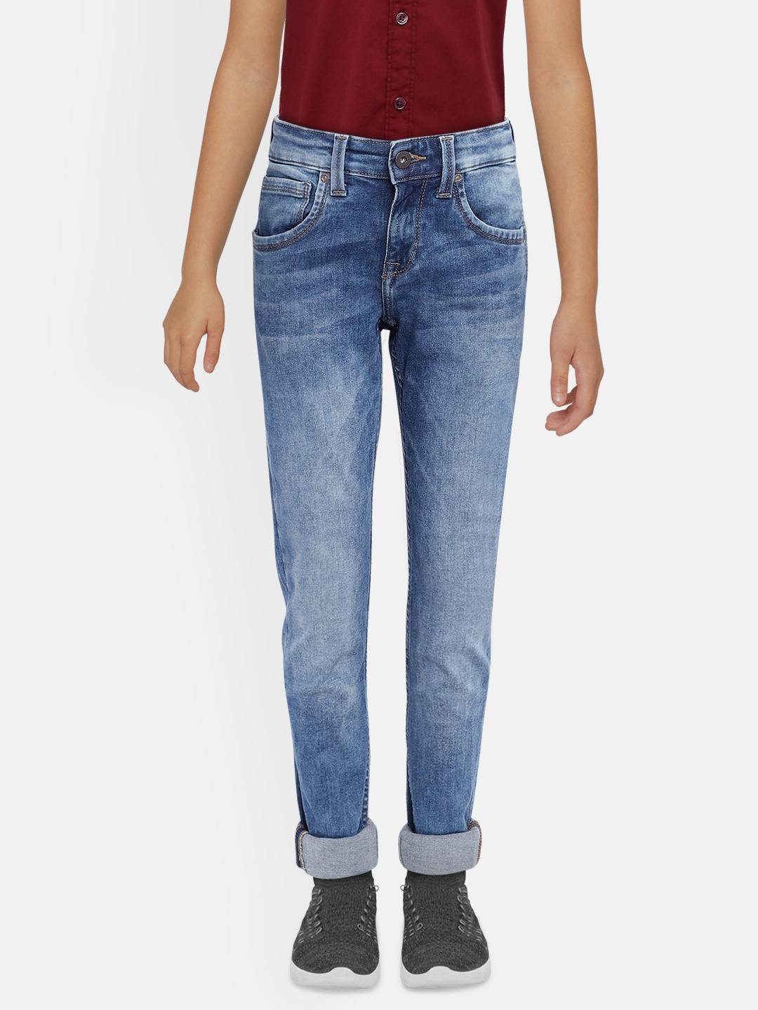 

Pepe Jeans Boys Blue Slim Fit TOBY IP Clean Look Jeans