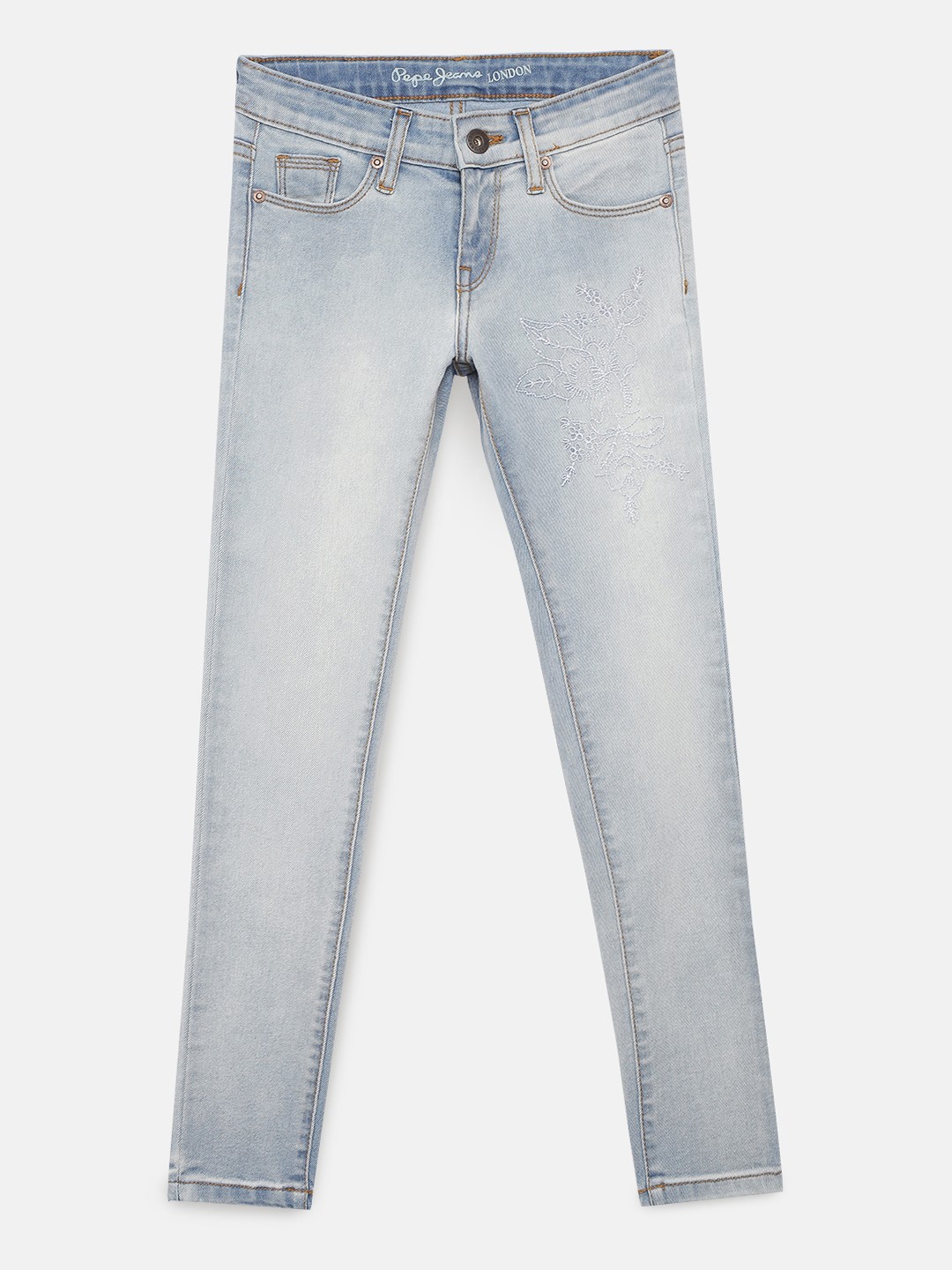 

Pepe Jeans Girls Blue Tapered Fit Jeans