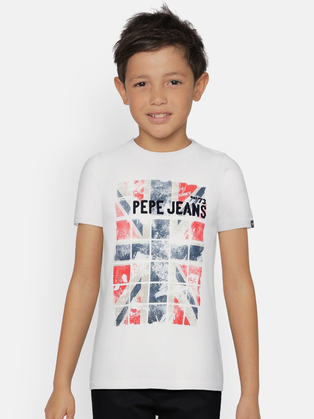 

Pepe Jeans Boys White Printed Round Neck T-shirt