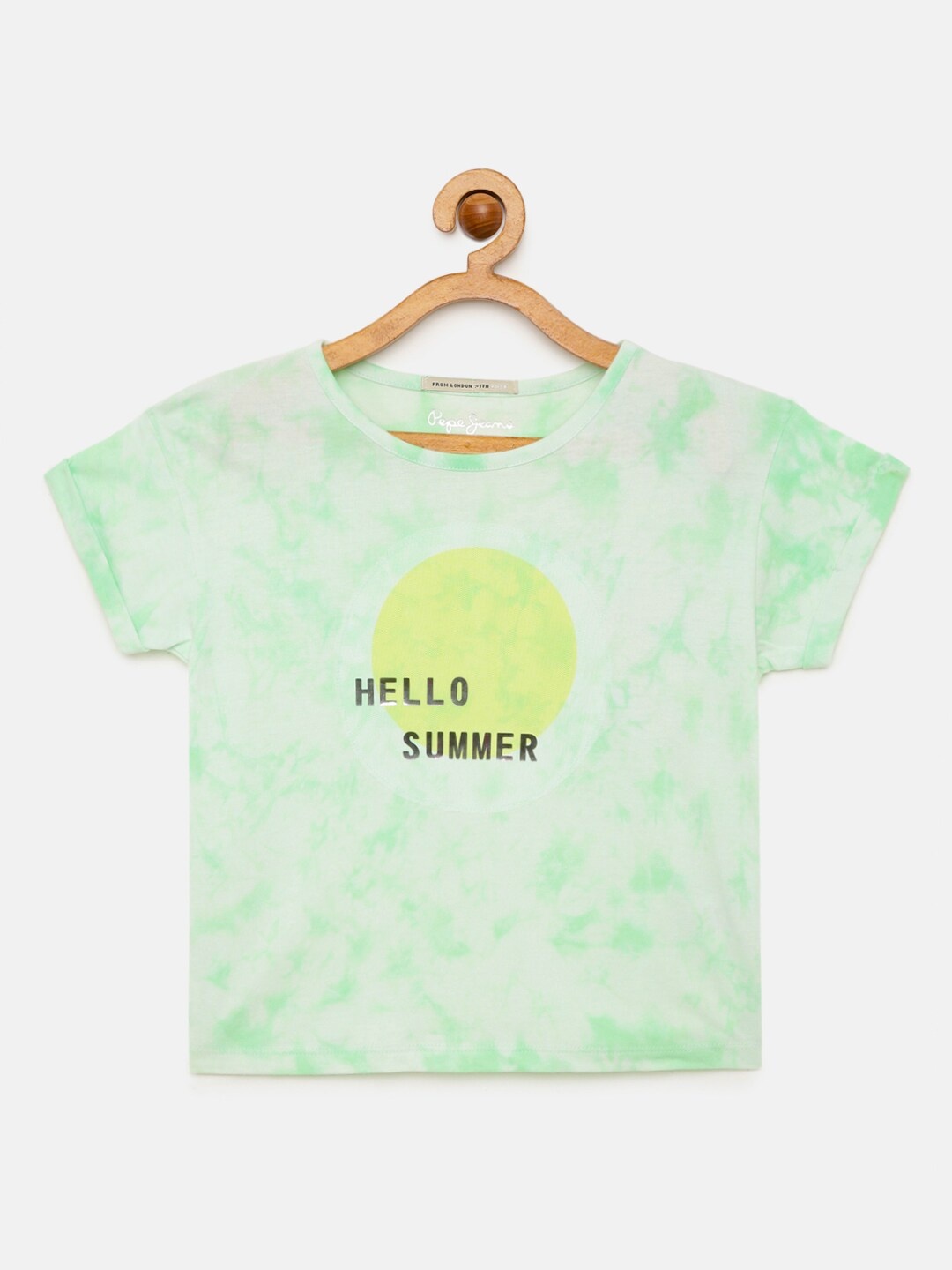 

Pepe Jeans Girls Green NILLA IP Tie & Dye Round Neck T-shirt