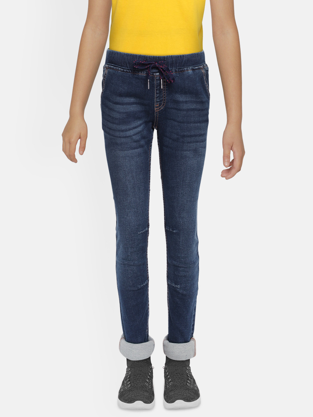 

Pepe Jeans Boys Navy Blue Slim Fit Mid-Rise Clean Look Stretchable Jeans